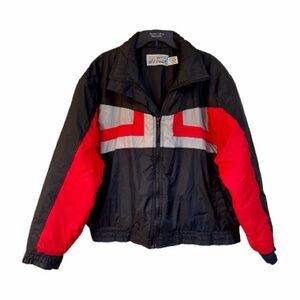 VINTAGE, SKI REPAGE, MENS NYLON JACKET. ZIP-UP FRONT WITH SIDE POCKETS. SIZE XL